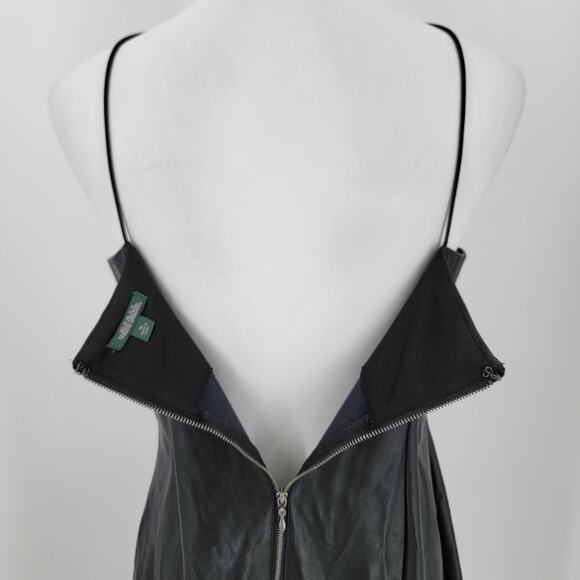 Wild Fable Dress Womens XL Faux Leather Black Back Zip Up - Picture 8 of 11